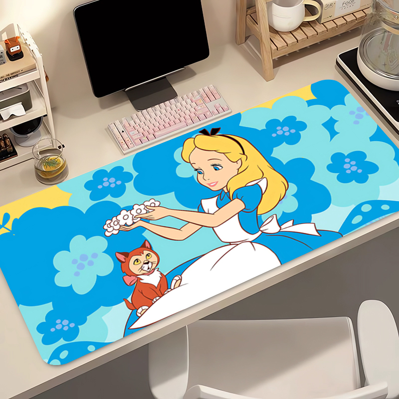Pc Gaming Keyboard And Mouse - 90x40cm Mouse Pad A-Alices in Wonderland