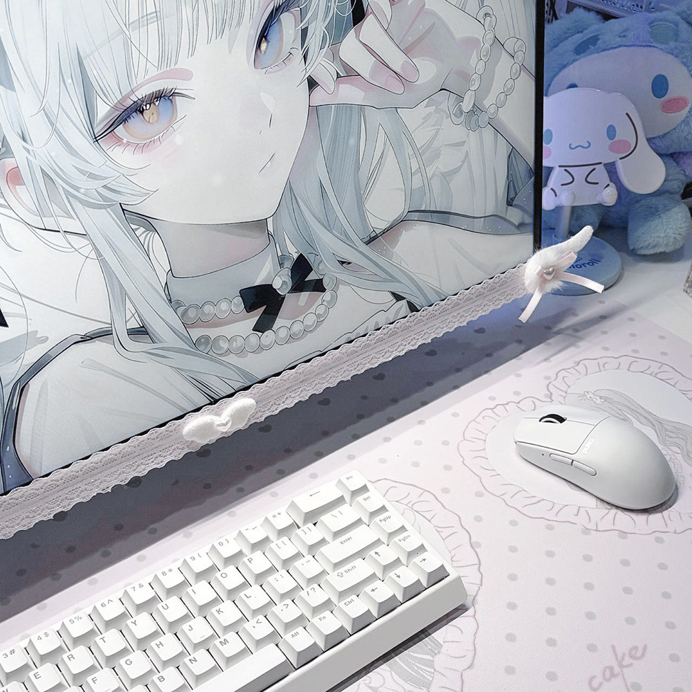 New Screen Decor White Lace Mo - Pc Gaming Setup ulasan dan harga