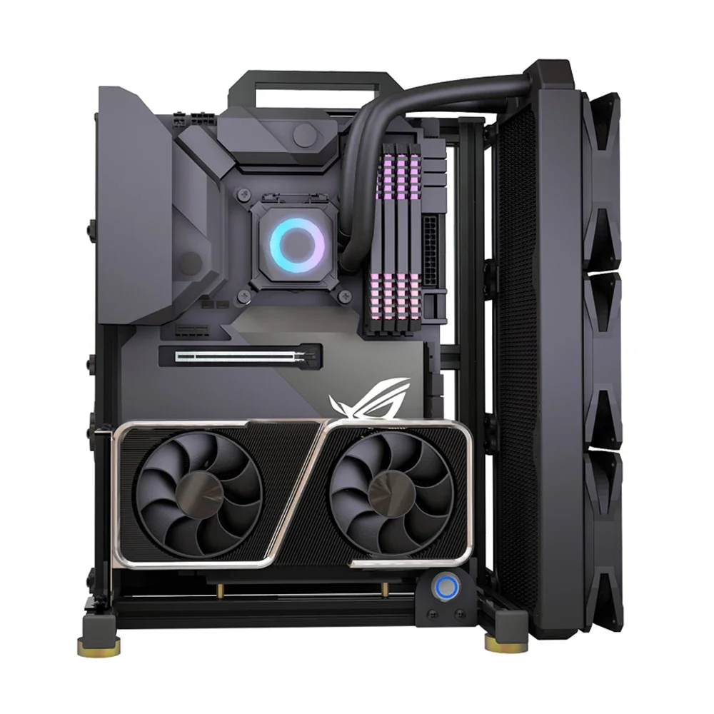 Modding EATX Open PC Case Fram - Pc Gaming Center ulasan dan harga