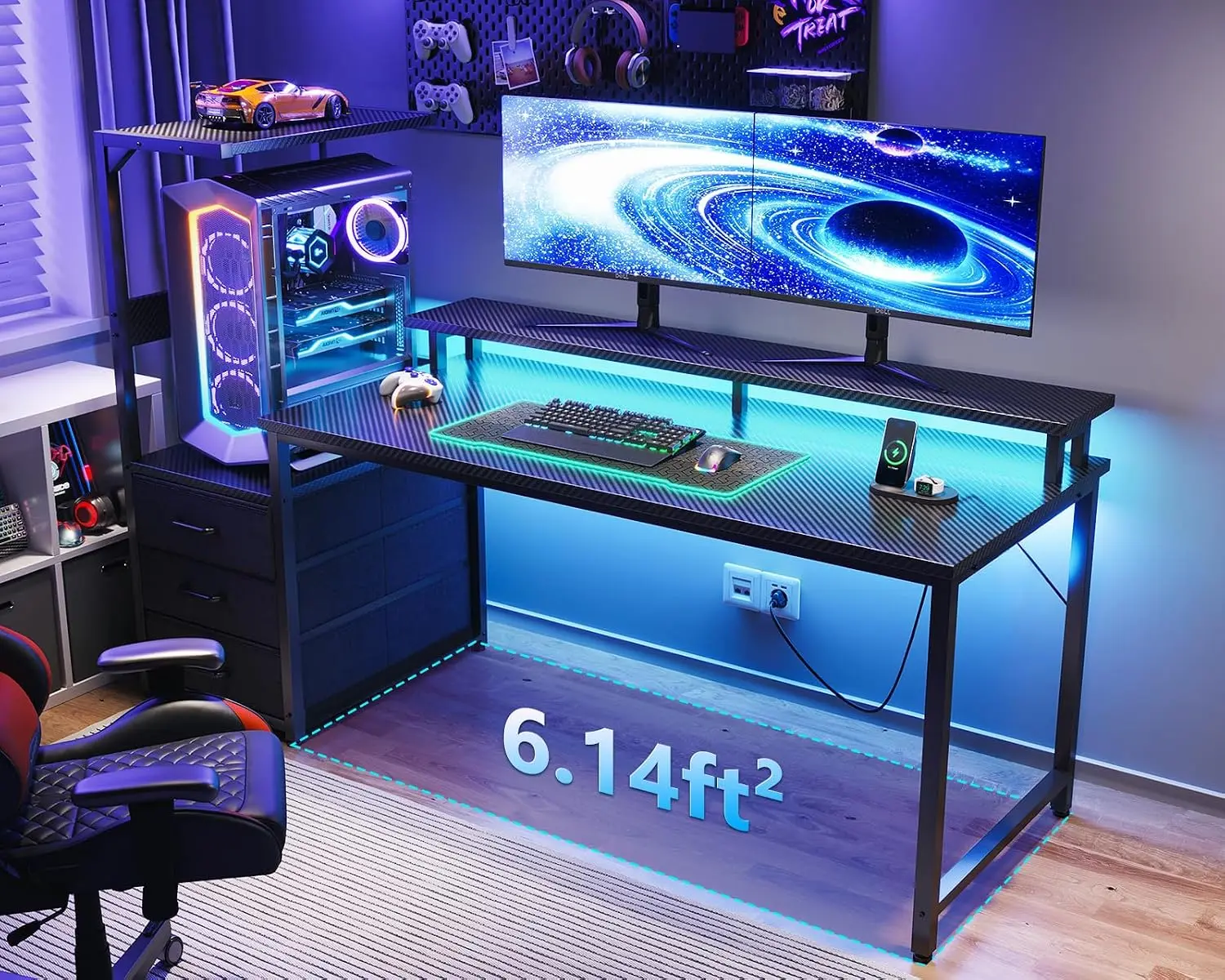 Gaming Desk w/PC Showcase Stan - Pc Gaming Lian Li ulasan dan harga