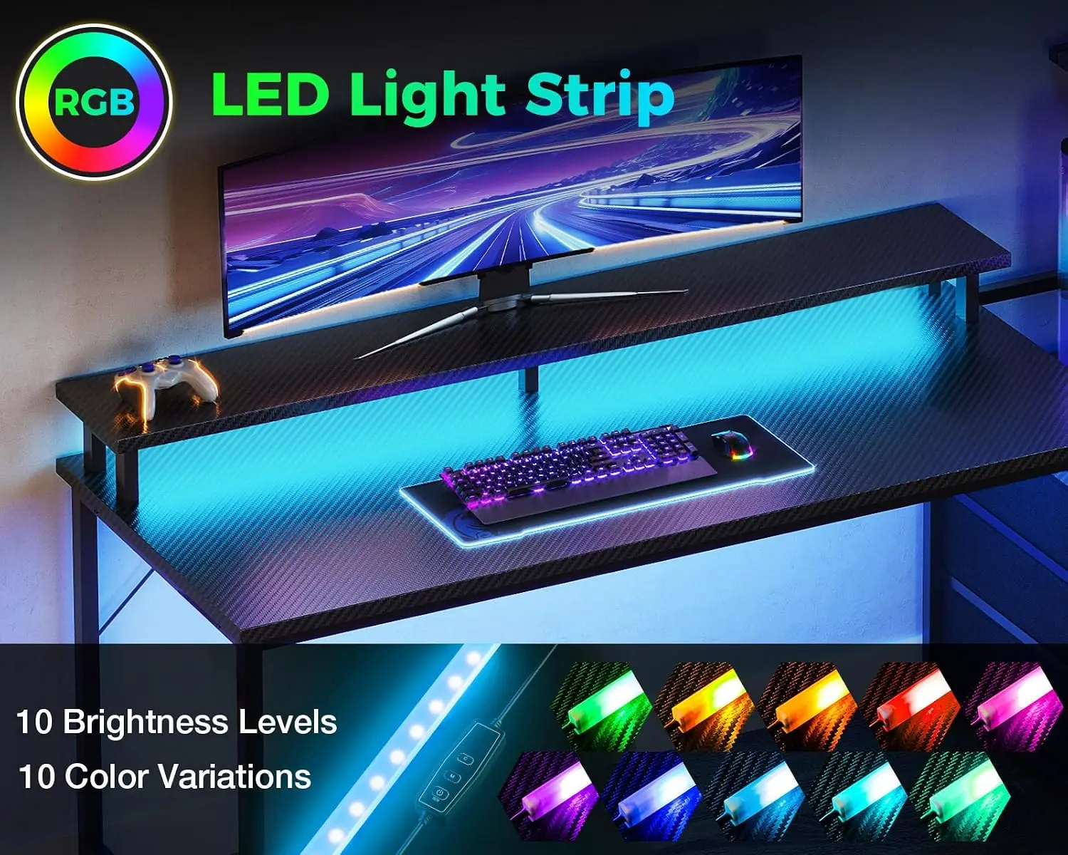 Gaming Desk w/PC Showcase Stan - Pc Gaming Lian Li ulasan dan harga