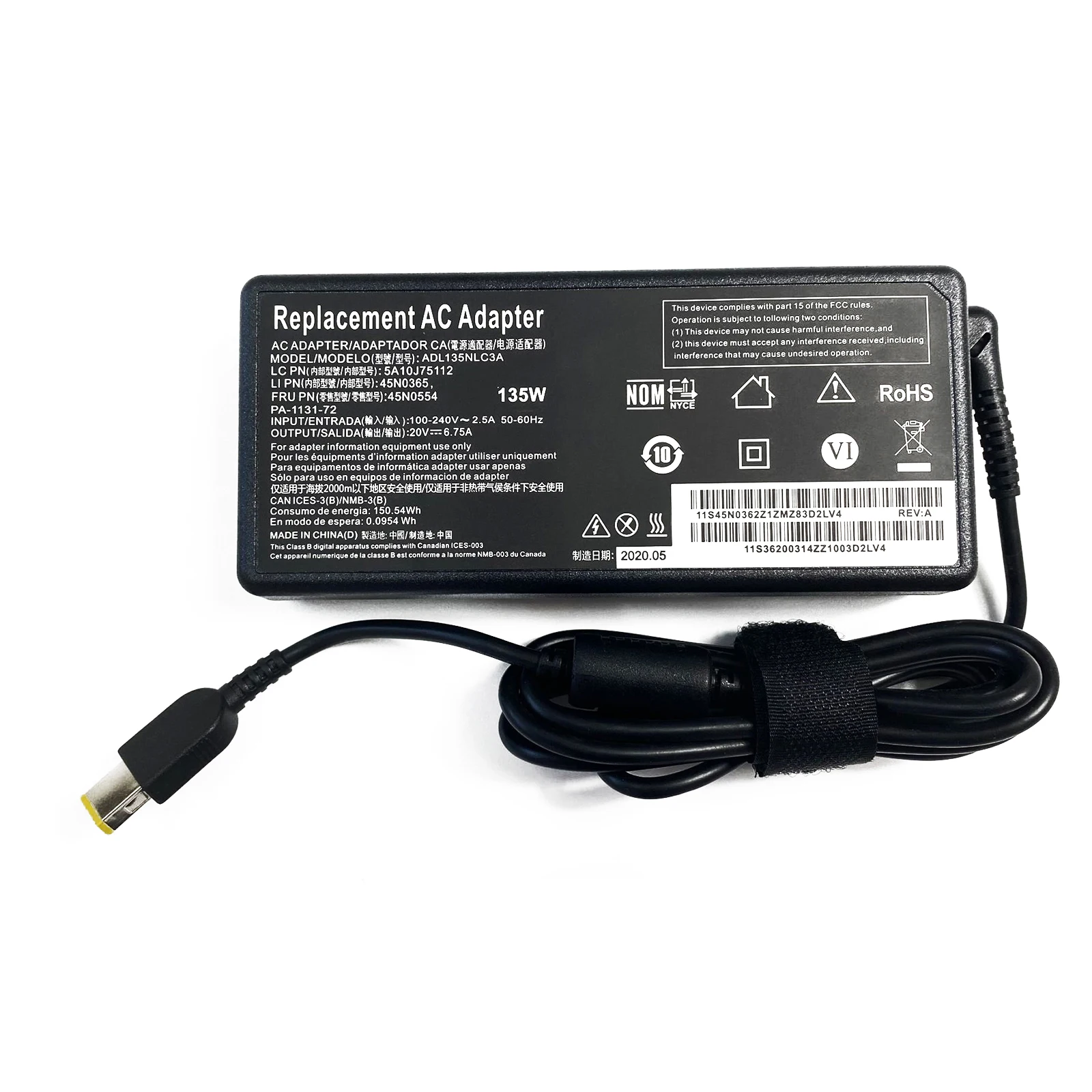 20V 6.75A 135W Laptop Ac Adapt - Pc Gaming Lenovo ulasan dan harga