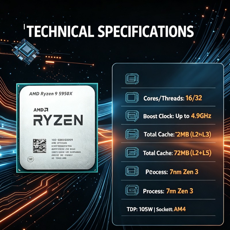 16-Core Desktop CPU AMD Ryzen  - Amd Cpu Ryzen 9 ulasan dan harga